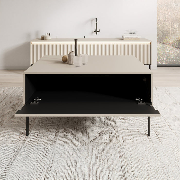 Meubella - Salontafel Timoteo - Beige - 100 cm