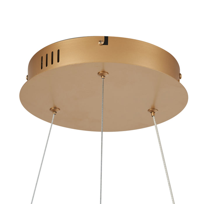 QAZQA Moderne hanglamp messing 78cm incl. LED 3-staps dimbaar -