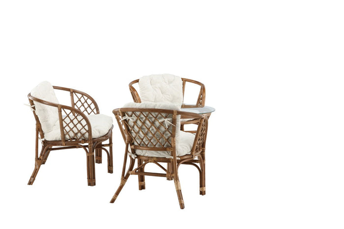 Rebellenclub Fresco Loungeset - Walnoot Rattan