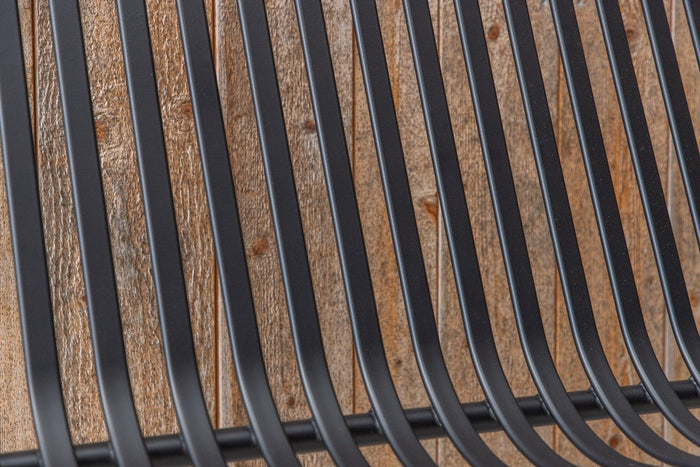 Rebellenclub Electra Tuinbankje - 130 x 64 cm - Zwart