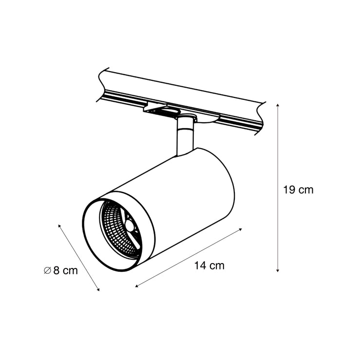 QAZQA Moderne spot beige voor railsysteem 1-fase GU10 70mm - Iconic