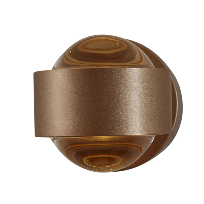 QAZQA Design wandlamp donker brons incl. LED IP44 - Lens