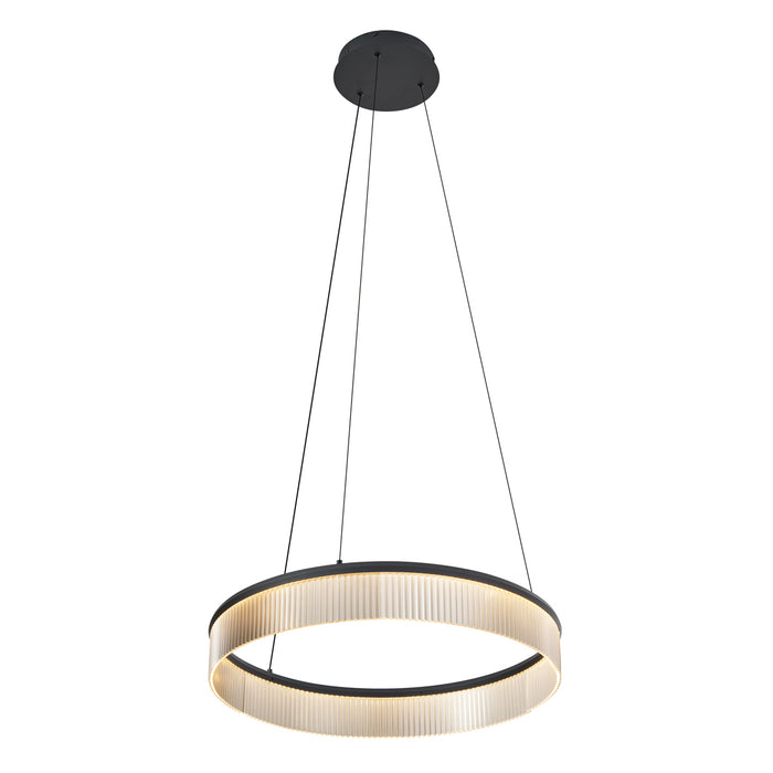 QAZQA Moderne hanglamp zwart 59cm incl. LED 3-staps dimbaar - Anello