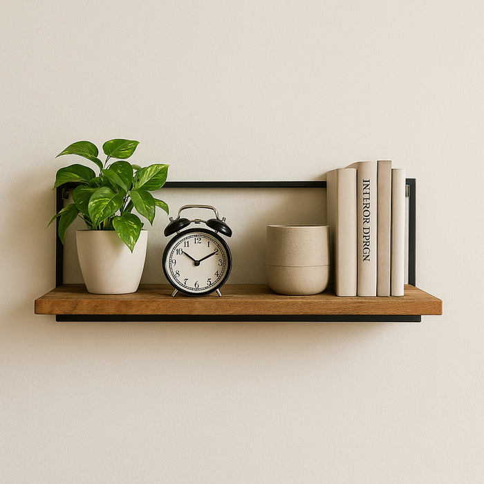 Vtw Living - Wandplank van Mangohout - Wandrek 100 x 30 x 25 cm