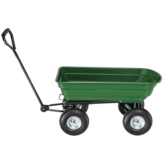 tectake® Handkar met kiepfunctie en luchtbanden draagkracht 300kg