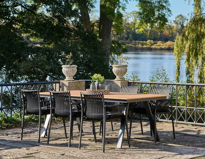 House Nordic - Tuinstoel Zwart - Tulsa - Set van 4