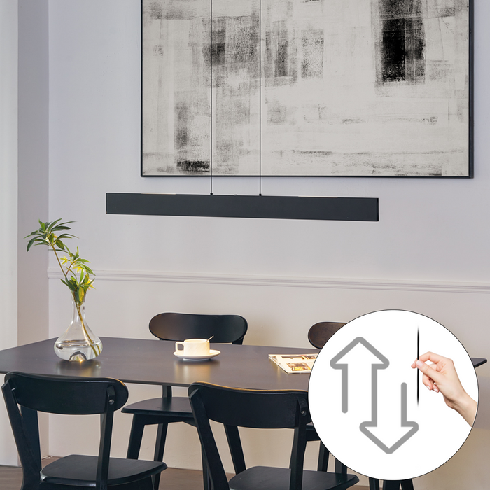 QAZQA Moderne hanglamp zwart incl. LED dimbaar en 3-way switch