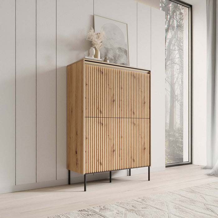 Meubella - Dressoir Timoteo - Eiken - 98 cm - Hoog