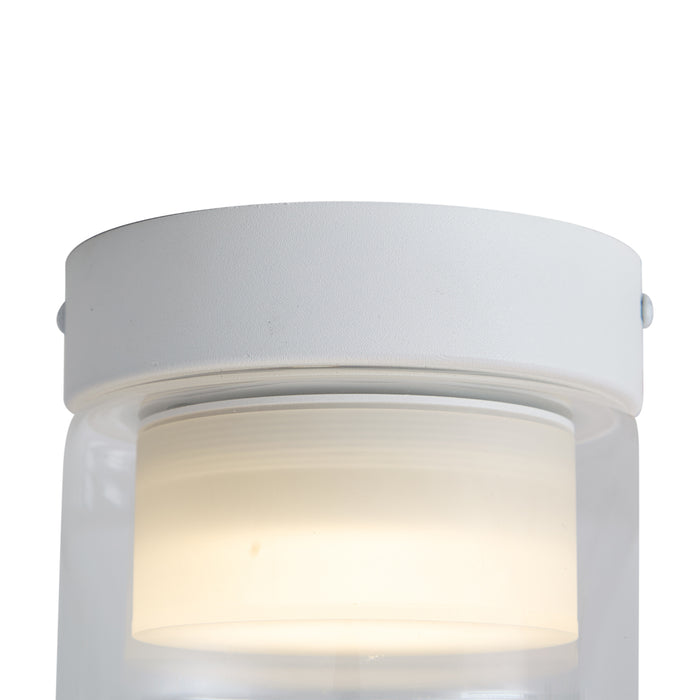 QAZQA Moderne plafondlamp wit met helder glas - Puck