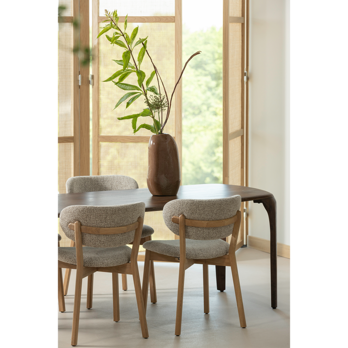 WOOOD Fiore Eettafel - Mango Hout - Walnoot - 76x230x95