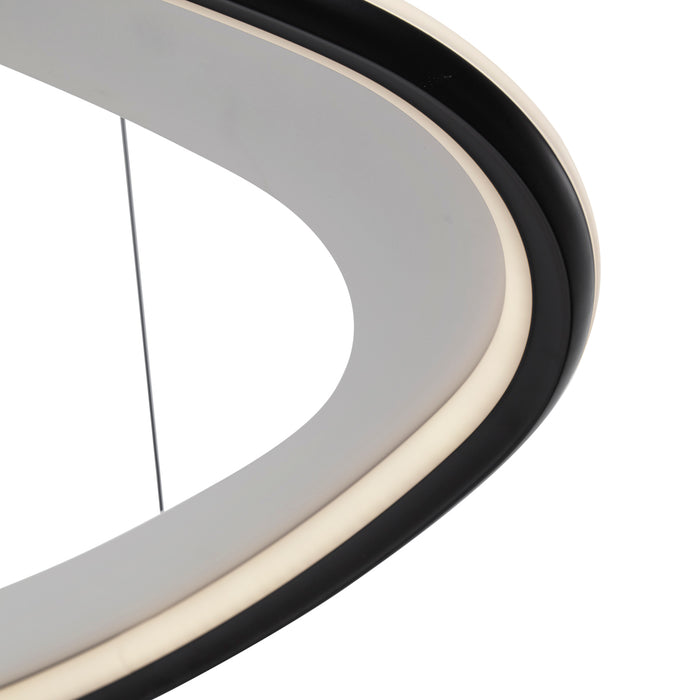 QAZQA Design hanglamp zwart 3-staps dimbaar - Organico