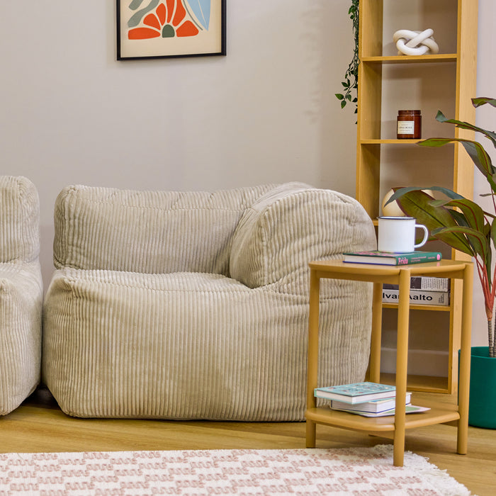 icon Zen Modulaire Bank Element - Hoekstuk - Ribfluweel - Beige