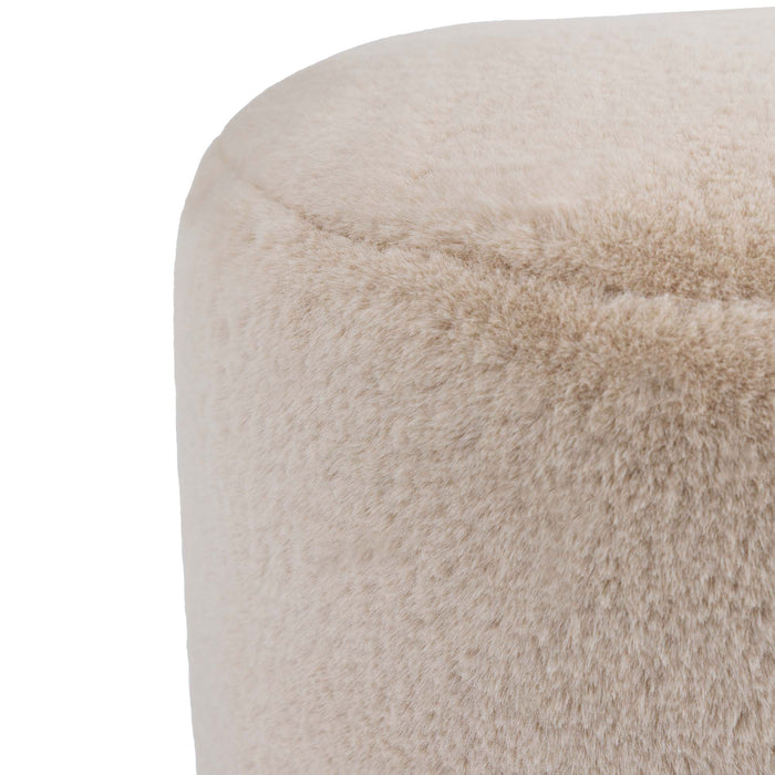 icon Milano XL Poef - Fluffy Pluche Imitatiebont - Crème