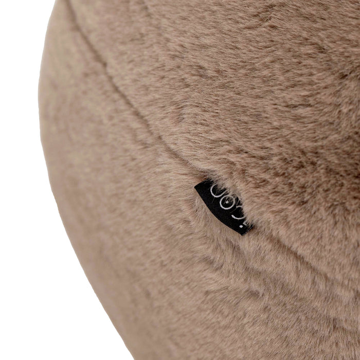 icon Milano XL Poef - Fluffy Pluche Imitatiebont - Mocha