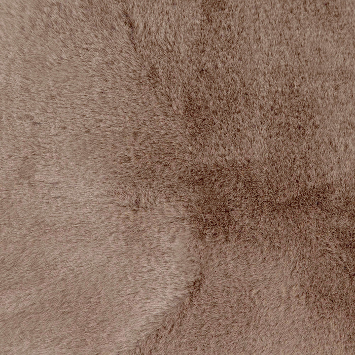 icon Milano XL Poef - Fluffy Pluche Imitatiebont - Mocha