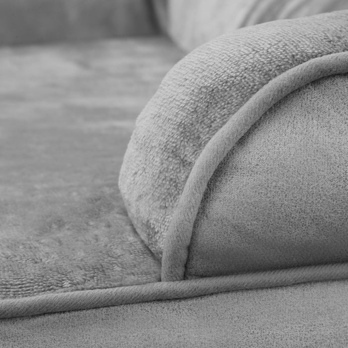 tectake® Orthopedisch hondenbed Kimba met hoge rand - Grijs