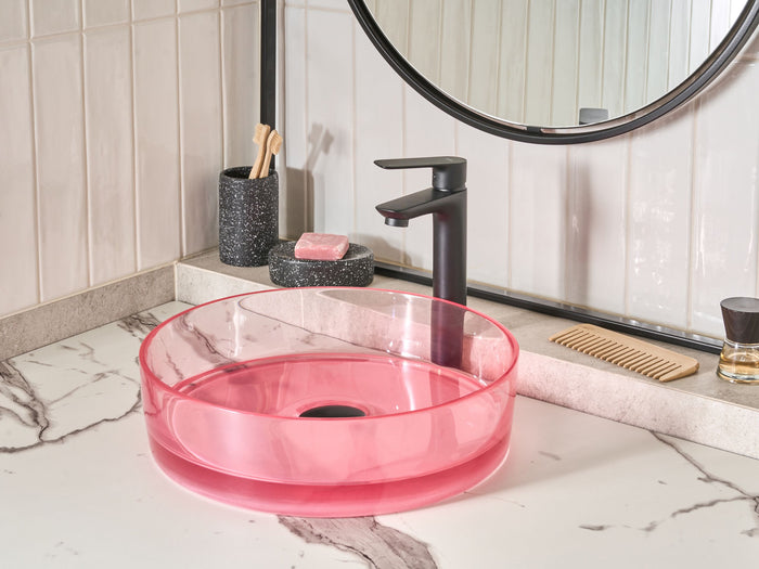Beliani - TOLOSA - Wastafel - Roze - Solid surface