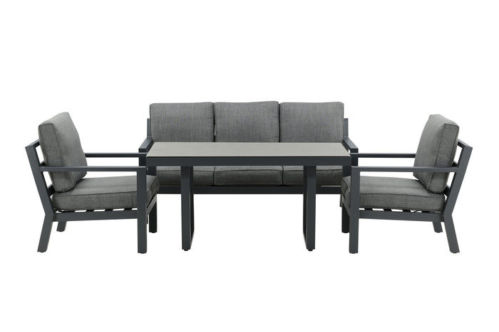 Fjôrd - Tuinset Zwart Metaal - 84x171x77cm - Barcelona