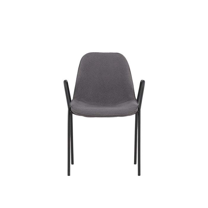 Fjôrd - Eetkamerstoel Donkergrijs Stof - Klädesholmen - Set van 2