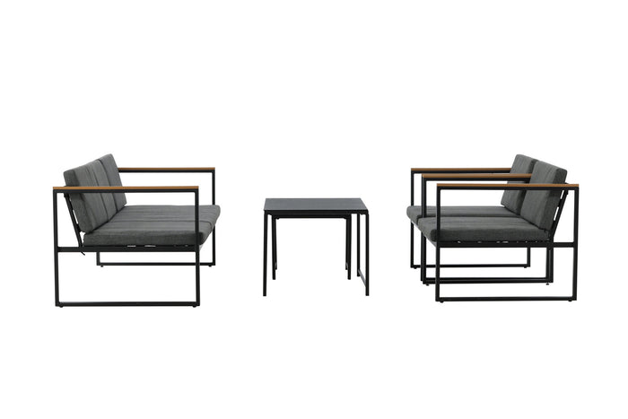 Fjôrd - Tuinset Grijs Metaal - 80x188x67cm - Dakar