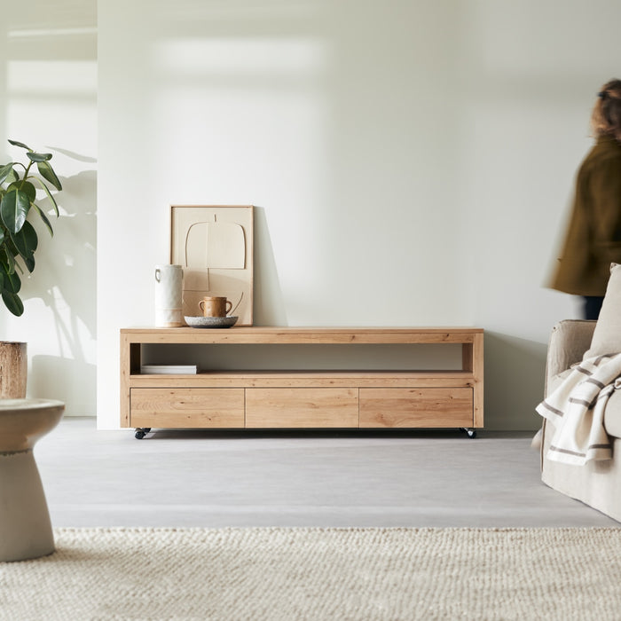 Tikamoon - Anoa - Massief eiken tv-meubel 180 cm