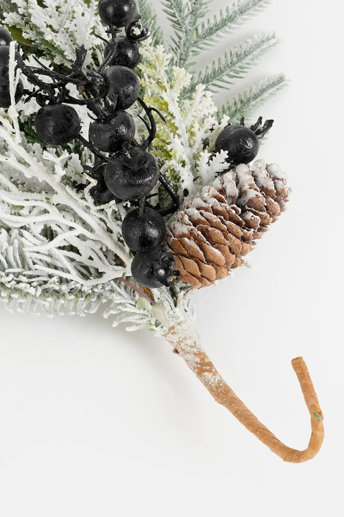 Mica Decorations Vesper Guirlande - L180 x B15 x H10 cm - Groen, Zwart