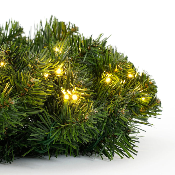 Black Box Trees Limber LED Kerstkrans voor Buiten-H15 x Ø60 cm-Groen