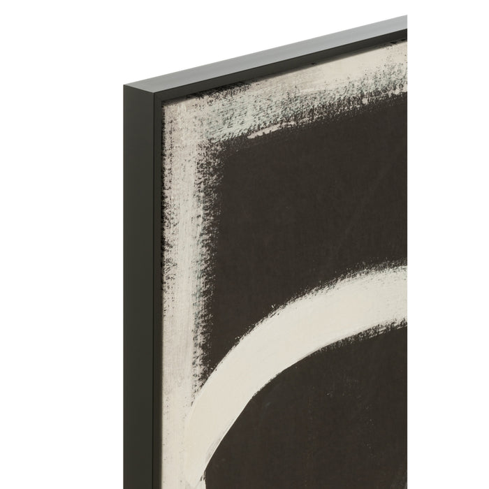 J-Line wanddecoratie Abstract - canvas|polyresin - zwart|wit
