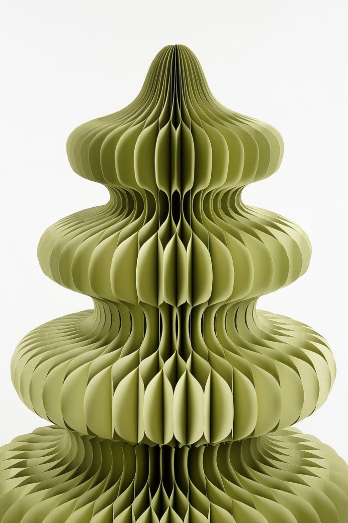 Mica Decorations Decoratie Kerstboom - H212 x Ø148cm-Papier-Groen