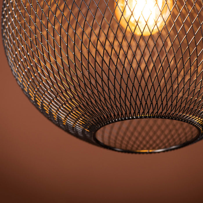 Fjôrd - Plafondlamp Zwart Metaal - 30x30x48cm - Valence