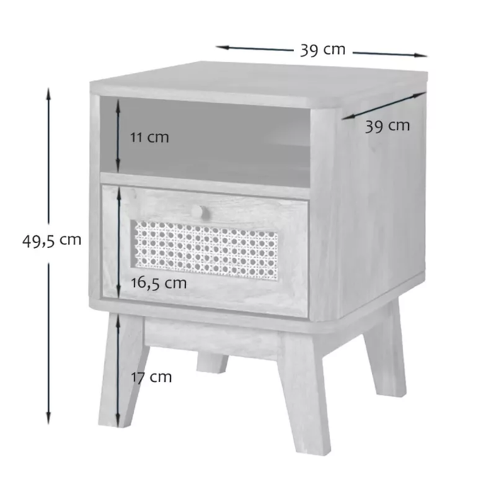 Calicosy - Nachtkastje Palmo - Houtlook