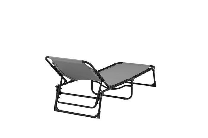 Fjôrd - Ligstoel Grijs Stof - 190x60x82cm - Majken