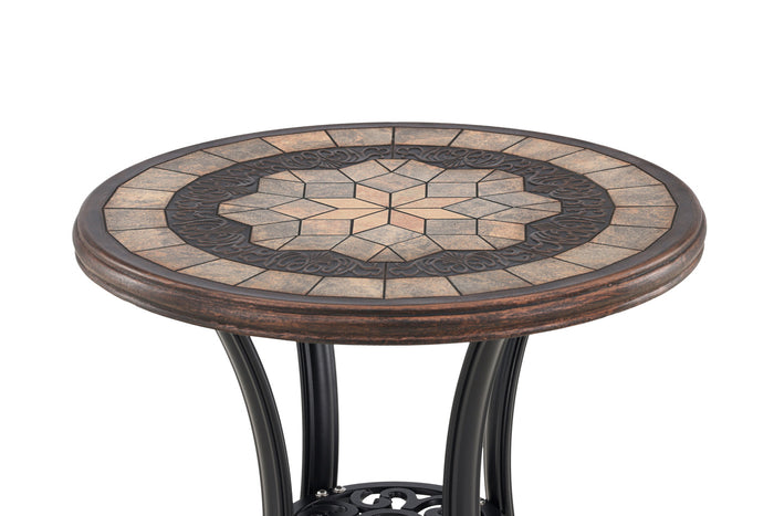 Fjôrd - Cafétafel Bruin Metaal - 60x60x66cm - Leiria