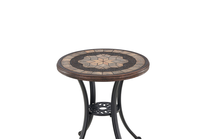 Fjôrd - Cafétafel Bruin Metaal - 60x60x66cm - Leiria