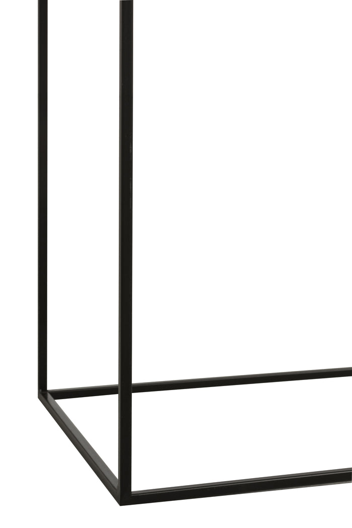 J-Line console Rechthoekig 2 Planken - metaal - zwart