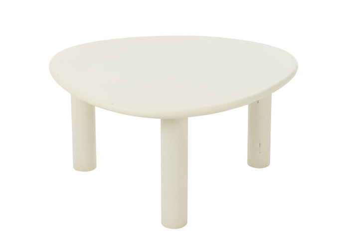 J-Line bijzettafel Bali - hout - wit - medium