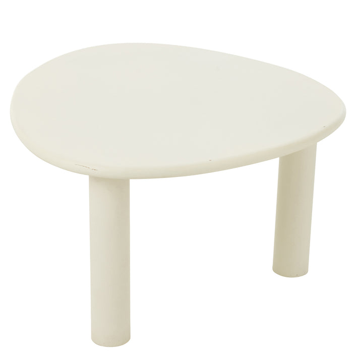 J-Line bijzettafel Bali - hout - wit - medium