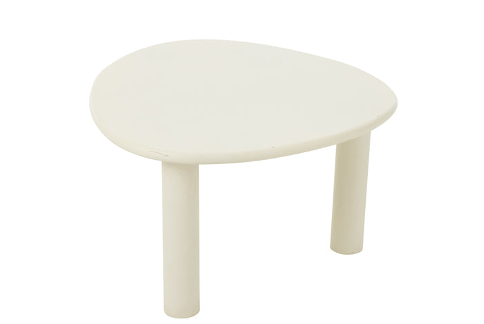 J-Line bijzettafel Bali - hout - wit - medium