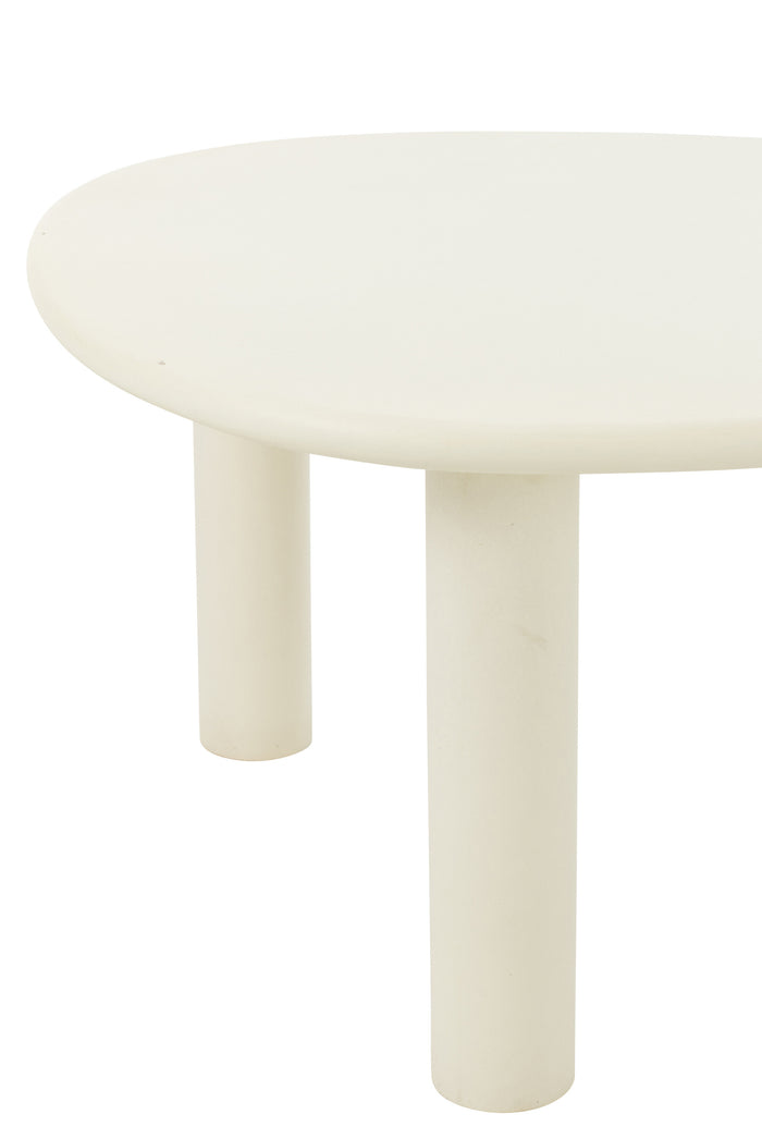 J-Line bijzettafel Bali - hout - wit - medium