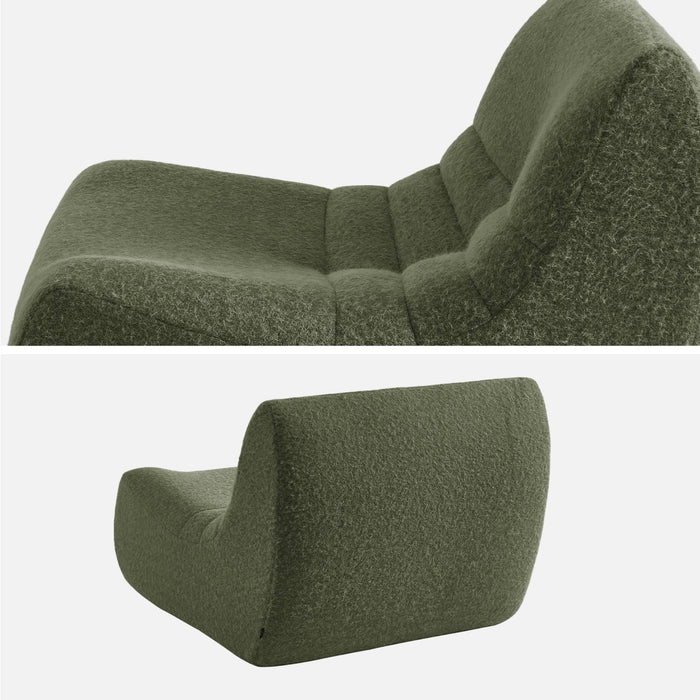 sweeek - Fauteuil alpaca-effect stof Sokol 1 zitplaats
