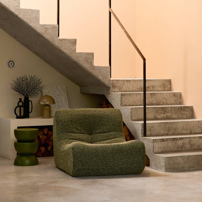 sweeek - Fauteuil alpaca-effect stof Sokol 1 zitplaats