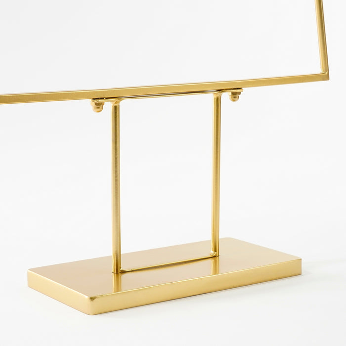 Mica Decorations Decoratie Kerstboom - L34 x B12 x H90 cm - IJzer-Goud