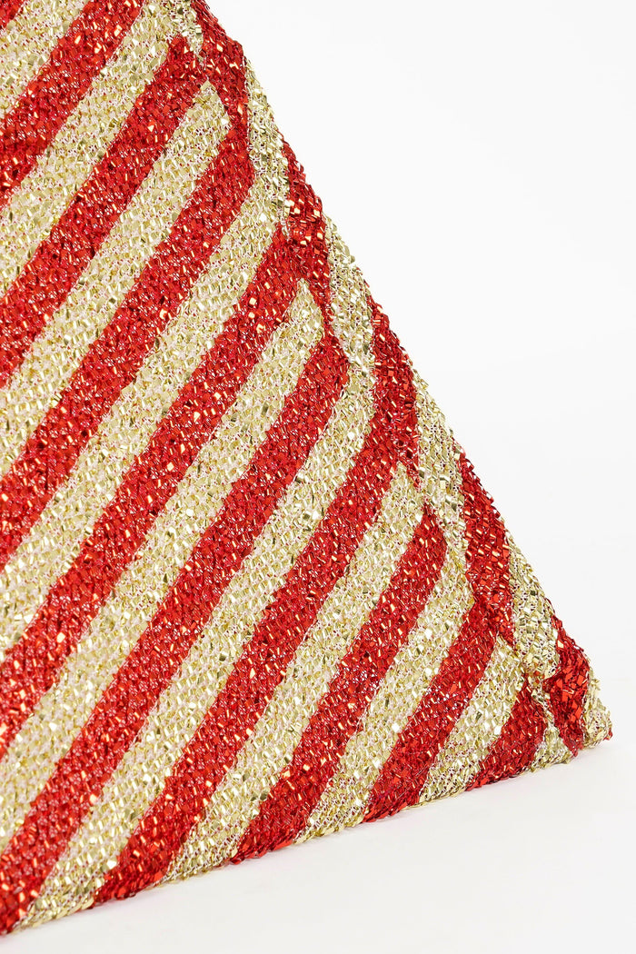 Mica Decorations Kerstboomrok - L50 x B50 x H30 cm - Goud, Rood