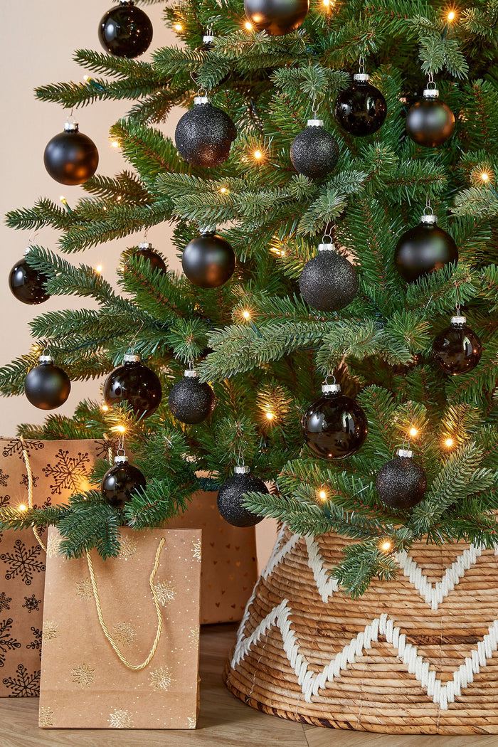 Mica Decorations Kerstballen Set - 42 Stuks - Ø7 cm - Glas - Zwart