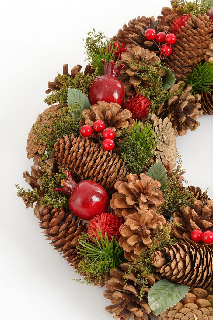 Mica Decorations Landon Kerstkrans - H9 x Ø45 cm - Bruin