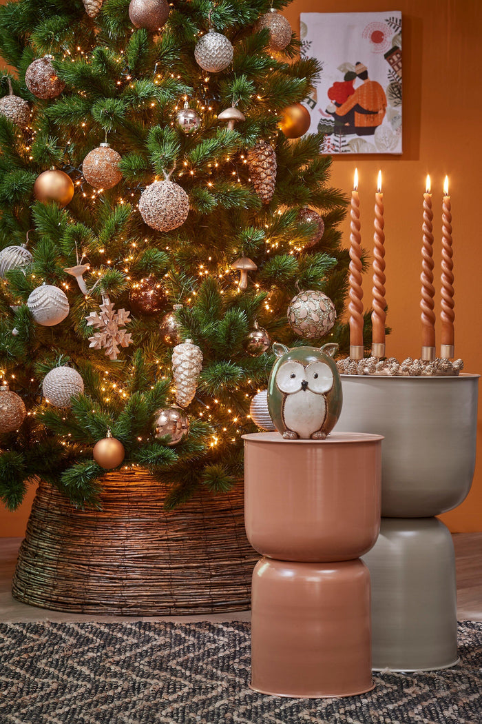 Mica Decorations Kerstboommand - H21 x Ø50 cm - Wilgentakken - Bruin