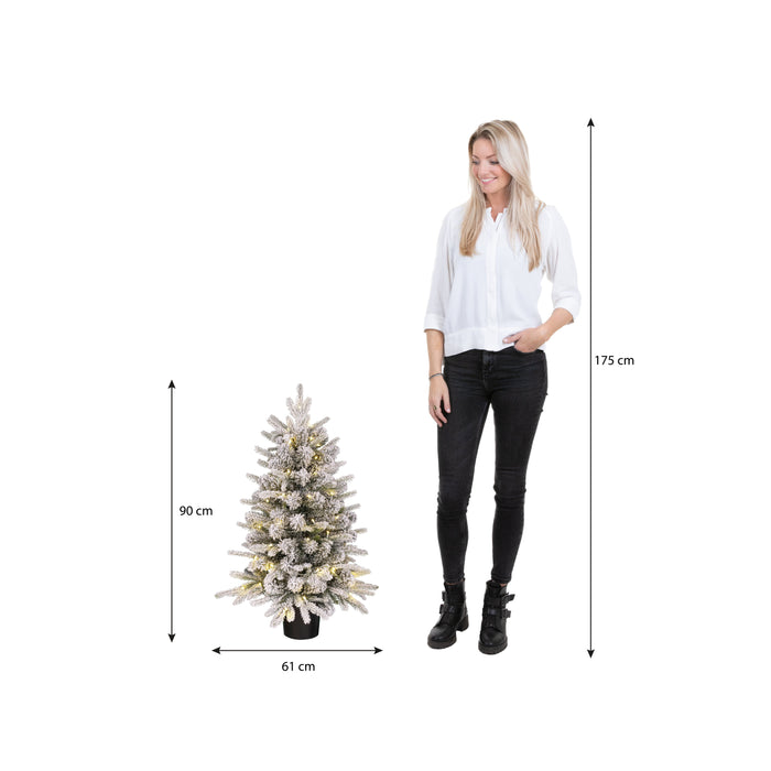 Black Box Trees Grimshaw Kunstkerstboom met Verlichting - H90 x Ø61 cm