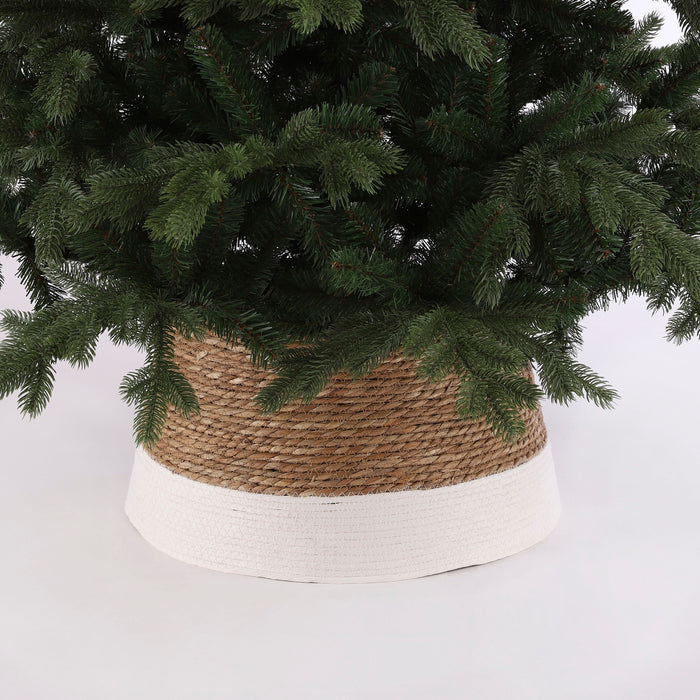 Mica Decorations Kerstboomrok - H26 x Ø50 cm - Zeegras - Off White