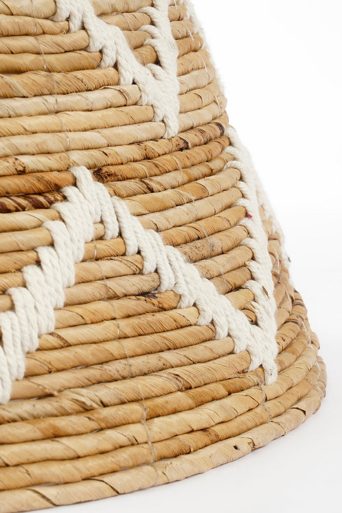 Mica Decorations Kerstboomrok - H25 x Ø50 cm - Bananenblad-Bruin, Wit