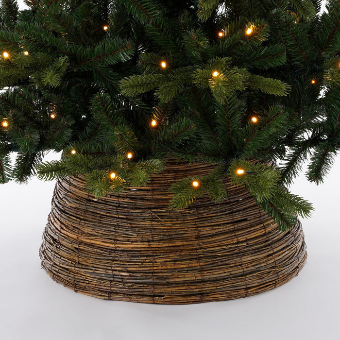 Mica Decorations Kerstboomrok H26 x Ø55 cm Wilgenhout Bruin